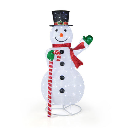 5-Feet Pop-Up Christmas Snowman with 180 LED Lights