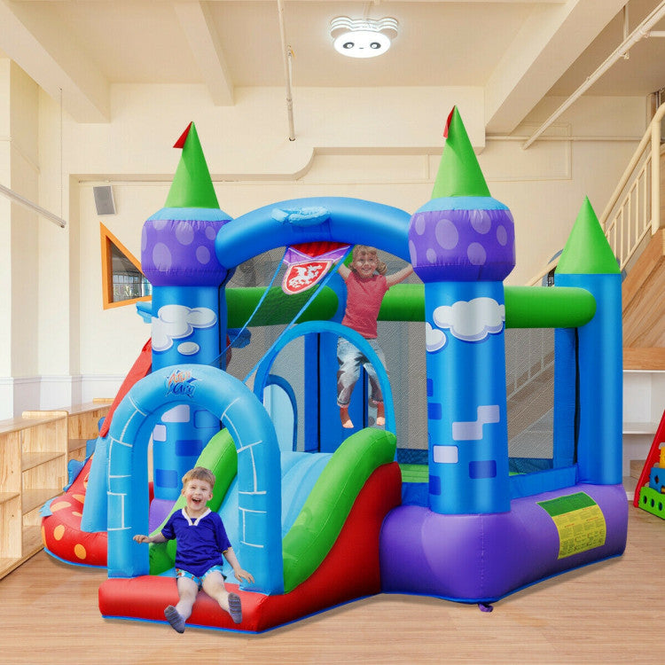 Kids Inflatable Bounce House Dragon Jumping Slide Bouncer Castle