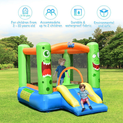 Inflatable Bounce House Kids Playhouse with Slider