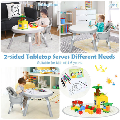 6-in-1 Baby High Chair Infant Activity Center with Height Adjustment