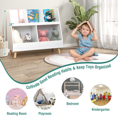 5-Cube Kids Bookshelf and Toy Organizer with Anti-Tipping Kits