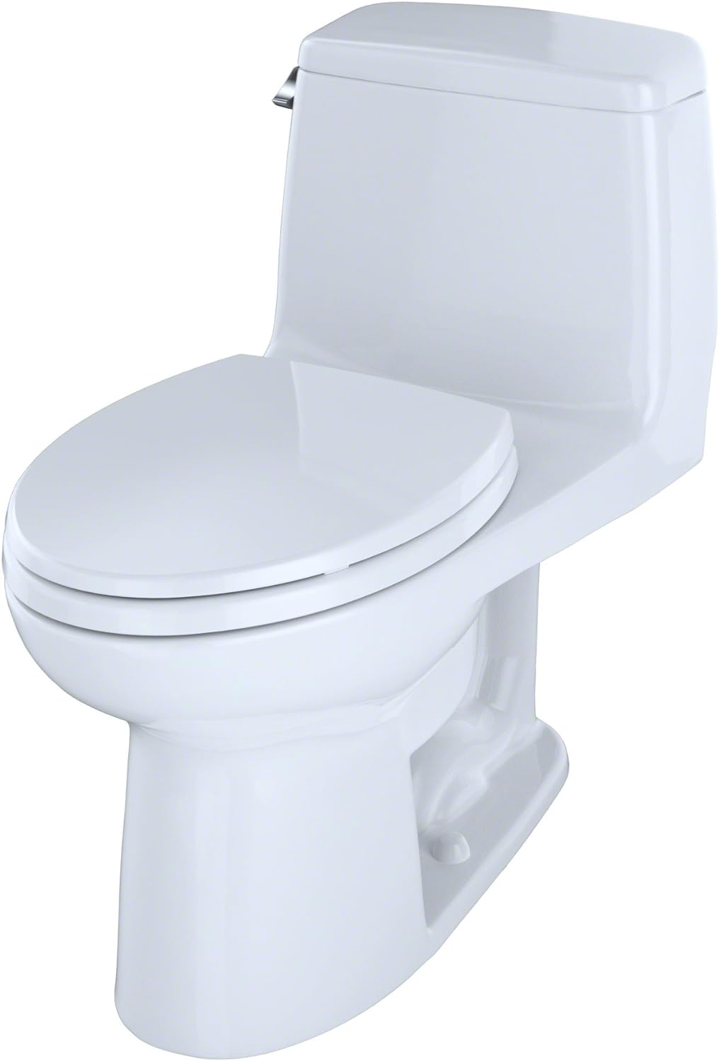 TOTO Toilet - 1.6 gpf, G-Max, Floor Mount, Elongated, Cotton White, With SoftClose Seat, Eco Ultramax, One Piece, 16-5/8"W 28-1/8" Depth