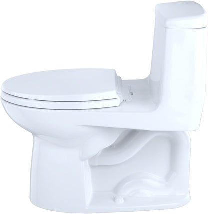 TOTO Toilet - 1.6 gpf, G-Max, Floor Mount, Elongated, Cotton White, With SoftClose Seat, Eco Ultramax, One Piece, 16-5/8"W 28-1/8" Depth