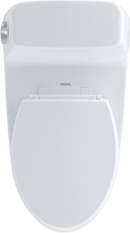 TOTO Toilet - 1.6 gpf, G-Max, Floor Mount, Elongated, Cotton White, With SoftClose Seat, Eco Ultramax, One Piece, 16-5/8"W 28-1/8" Depth