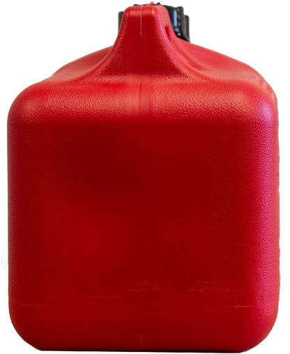 FLAME SHIELD Gas Can - Red HDPE, Includes Spout, Quick-Flow Spout, Self-Venting, CARB and EPA, 2 gallon, 9 3/4 in H, 7 3/4 in W,  9 1/4 in L