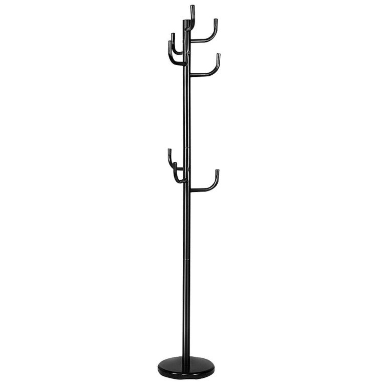 69-Inch Freestanding Metal Coat Rack for Entryway