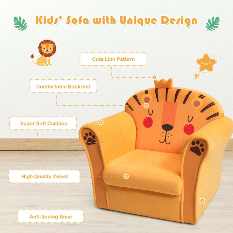 Kids Upholstered Sofa with Armrest