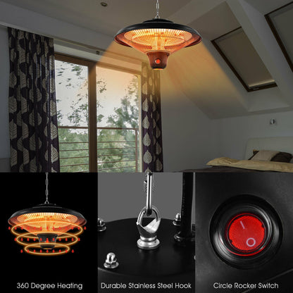 1500W Electric Hanging Ceiling Mounted Infrared Heater with Remote Control