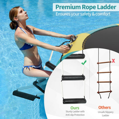 15-Feet Inflatable Splash Padded Water Bouncer Trampoline