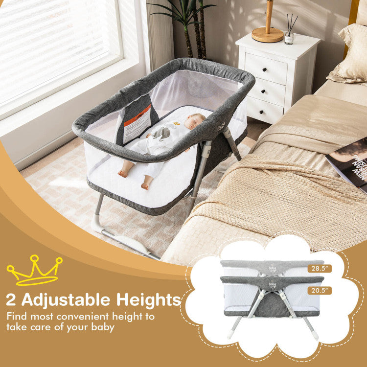 2-In-1 Baby Bassinet with Mattress and Net