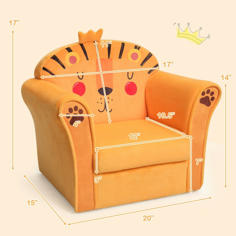 Kids Upholstered Sofa with Armrest