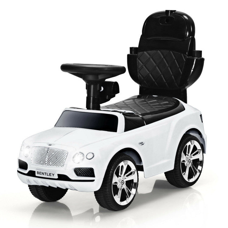 3-in-1 Bentley Kids Push and Slide Car with Canopy