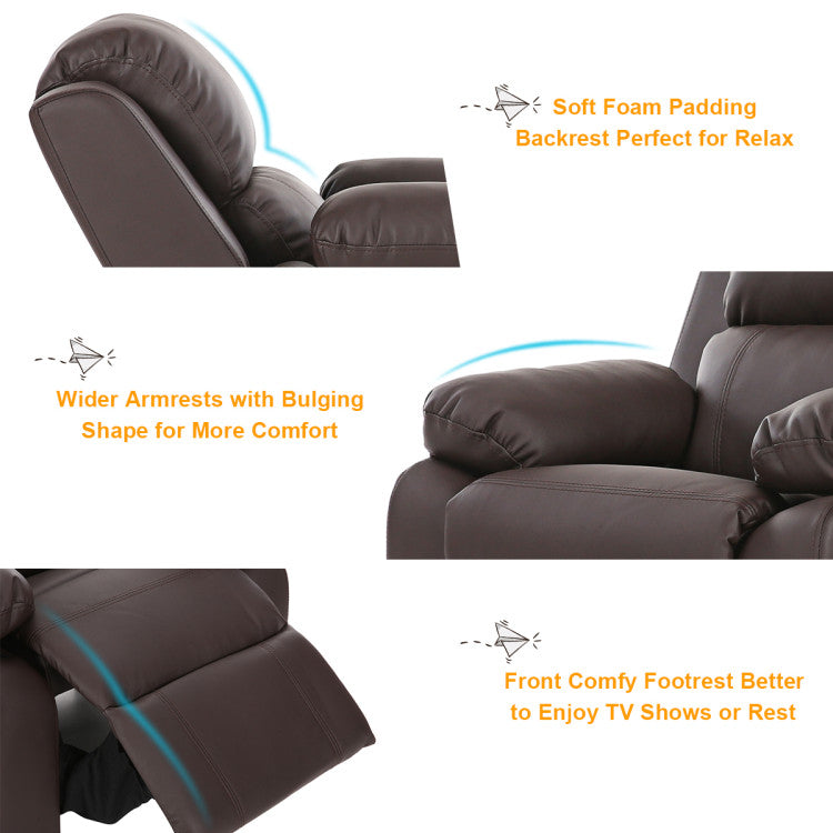 Kids Deluxe Headrest Recliner Sofa Chair with Storage Arms