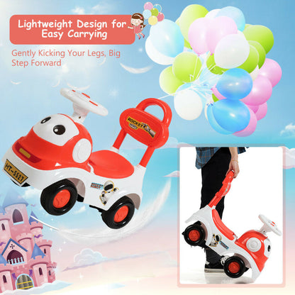 3-in-1 Baby Walker Sliding Pushing Car with Sound Function