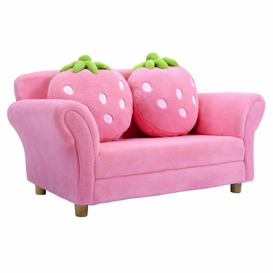 Kids Strawberry Armrest Chair Sofa