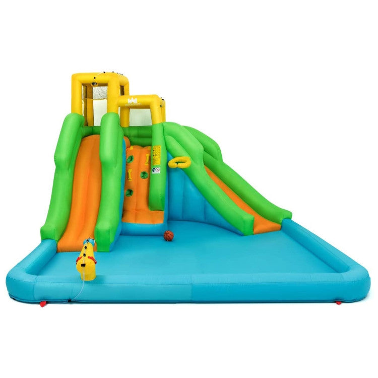 Inflatable Water Park Bounce House with Climbing Wall without Blower