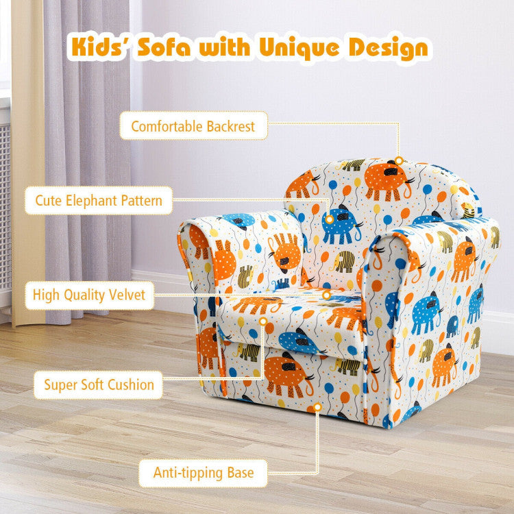 Kids Upholstered Sofa with Armrest