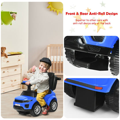 3-in-1 Ride-On Push Car Toddler Stroller with Music