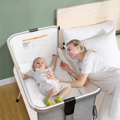 Portable Baby Bed Side Crib with 7 Height Positions