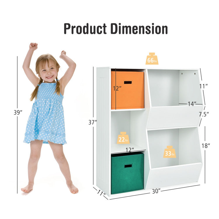 Kids Toy Storage Cabinet Shelf Organizer