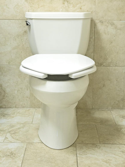 BIG JOHN Toilet Seat - With Cover, ABS plastic, Round or Elongated, White, Standard Bolts, Slow Close Hinge, 1200 lb Weight Capacity, 19-1/4" W