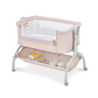 3-in-1 Baby Bassinet with Double-Lock Design and Adjustable Heights