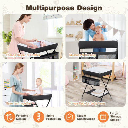 Baby Storage Foldable Diaper Changing Table