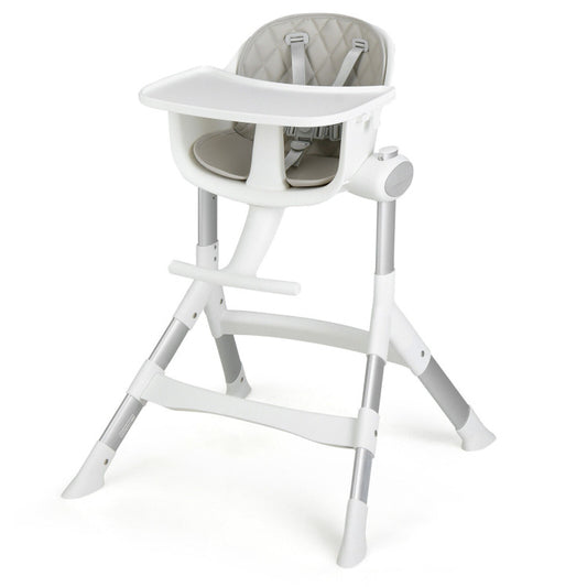 4-in-1 Convertible Baby High Chair with Aluminum Frame