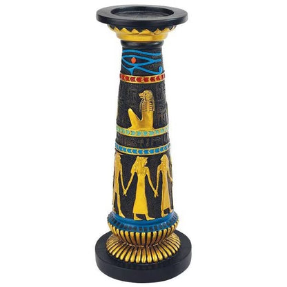 Temple of Luxor Sculptural Egyptian Candleholder: Amenhotep