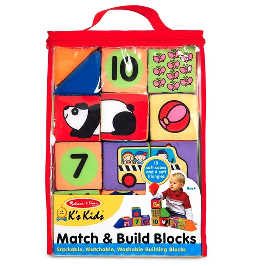 Match + Build Soft Blocks, 14 Pieces
