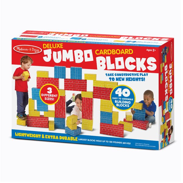 Deluxe Jumbo Cardboard Blocks, 40 Pieces