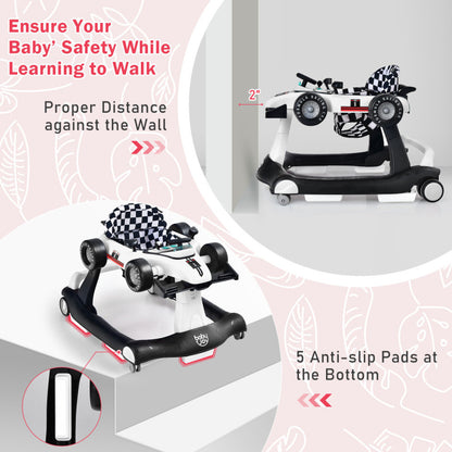 4-in-1 Foldable Activity Push Walker with Adjustable Height