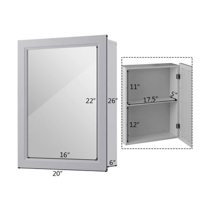 Wall-Mounted Mirrored Medicine Cabinet