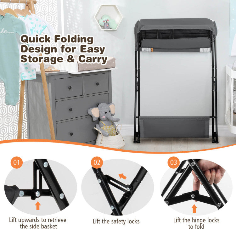 Baby Storage Foldable Diaper Changing Table