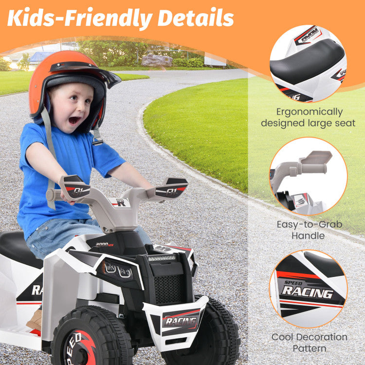 Kids Ride on ATV 4 Wheeler Quad Toy Car with Direction Control
