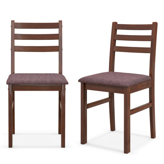 Set of 2 Mid-Century Vintage Wooden Dining Chairs