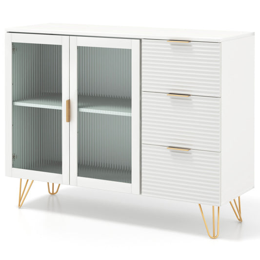 Modern Sideboard Buffet Cabinet with 2 Doors and 3 Drawers for the Living Room and Dining Room