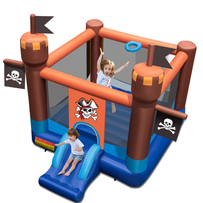 Pirate-Themed Inflatable Bounce Castle with Large Bounce Area without Blower