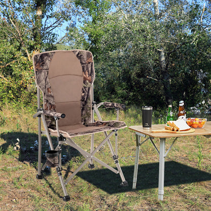 Portable Camping Chair with a 400-lb Metal Frame and Anti-Slip Feet