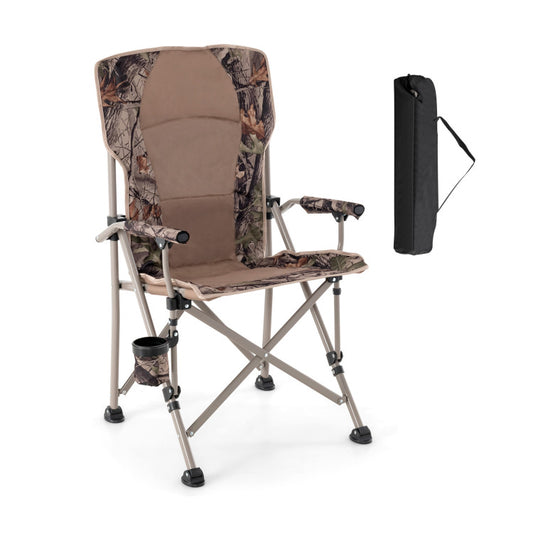 Portable Camping Chair with a 400-lb Metal Frame and Anti-Slip Feet
