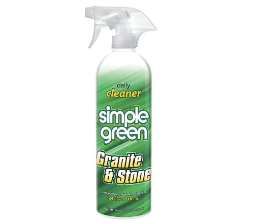 SIMPLE GREEN Granite and Stone Cleaner Trigger Spray Bottle, Ready To Use -  Pleasant Fruit Fragrance, Nonflammable & Alkaline, Liquid Form, 24 oz