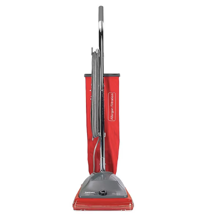 Sanitaire Upright Vacuum, 7A, Allergen Filter, 120V - Commercial Vacuum, Bagged Vacuum, Chrome Steel Handle, Includes Belt, Corded, 2 year warranty