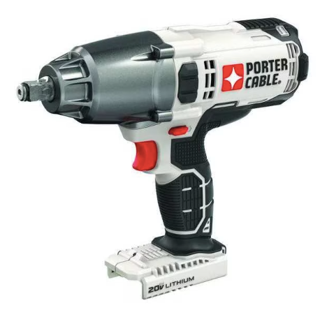 PORTER 	Impact Wrench - Cordless, Lightweight and Balanced with LED Light, 330 ft-lb Torque, No Battery Included, CABLE 20V MAX 1/2"
