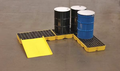 EAGLE MFG Drum Spill Containment Pallet, for (2) Drums, 30 Gallon Spill Capacity, 5000 lb Load Capacity - 51 1/2 in L x 26 1/4 in W x 6 1/2 in H