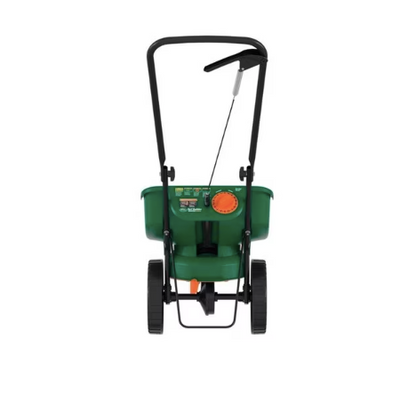 Scotts Edgeguard Mini Spreader - Ideal for Fertilizer, Ice Melt, Salt & Seed, Green Color, Holds Up to 5,000 sq. ft. of Lawn Product, 16" D, 45.2" H