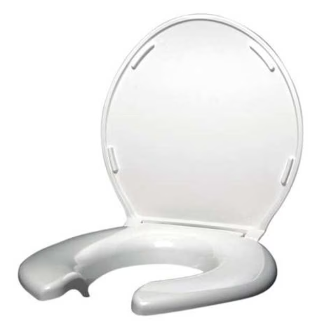 BIG JOHN Toilet Seat - With Cover, ABS plastic, Round or Elongated, White, Standard Bolts, Slow Close Hinge, 1200 lb Weight Capacity, 19-1/4" W