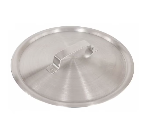 CRESTWARE Fry Pan Cover - Aluminum,  Natural Finish, Uncoated, Compatible with 21D631, 15 In, 1.5 mm Gauge with Silver Handle, Bottom Dia -14 9/16 in