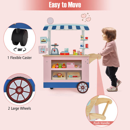 Toy Cart Play Set with POS Machine and Lovely Scale