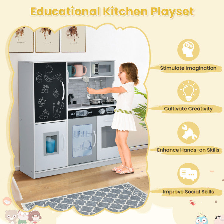 Toddler Pretend Play Kitchen for Boys and Girls 3-6 Years Old