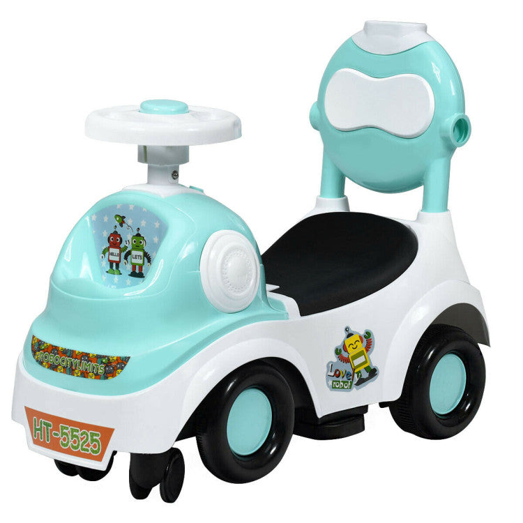 3-in-1 Ride-On Push Car with Music Box and Horn